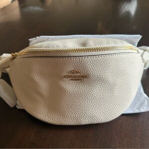 Coach Cream Leather Belt Bag